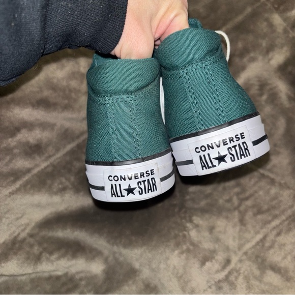 Converse All Star High Top Sneakers - Dark Green with White NWOT - Picture 4 of 12